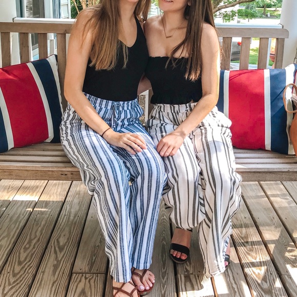 Striped Wide Leg Pants (part of matching set) - Picture 3 of 5